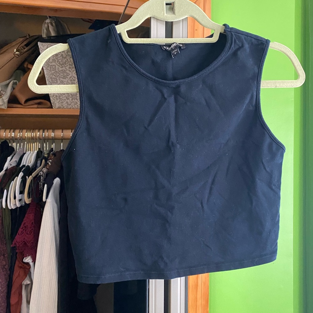 Women’s express small black crop tank top